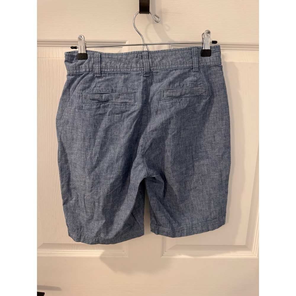 Gap Womens Heather Blue Bermuda Shorts size 0 waist 26" inseam 9" - Picture 3 of 8